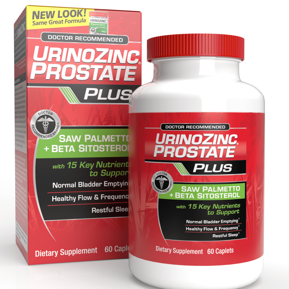 URINOZINC PROSTATE HEALTH COMPLEX PLUS BETA SITOSTEROL CAPSULES 60 COUNT