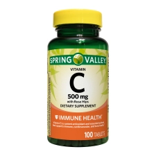 SPRING VALLEY VITAMIN C ROSE HIPS 500MG TABLETS 100 COUNT