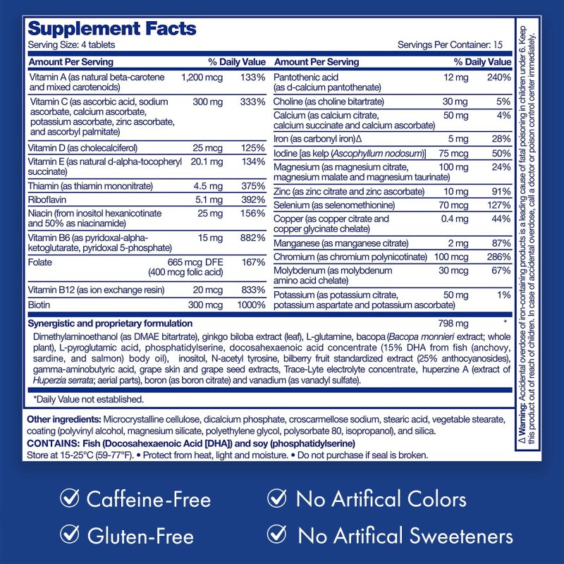 FOCUS FACTOR EXTRA STRENGTH 60 COUNT BRAIN HEALTH SUPPLEMENT BACOPA MONNIERO GINKGO BILOBA