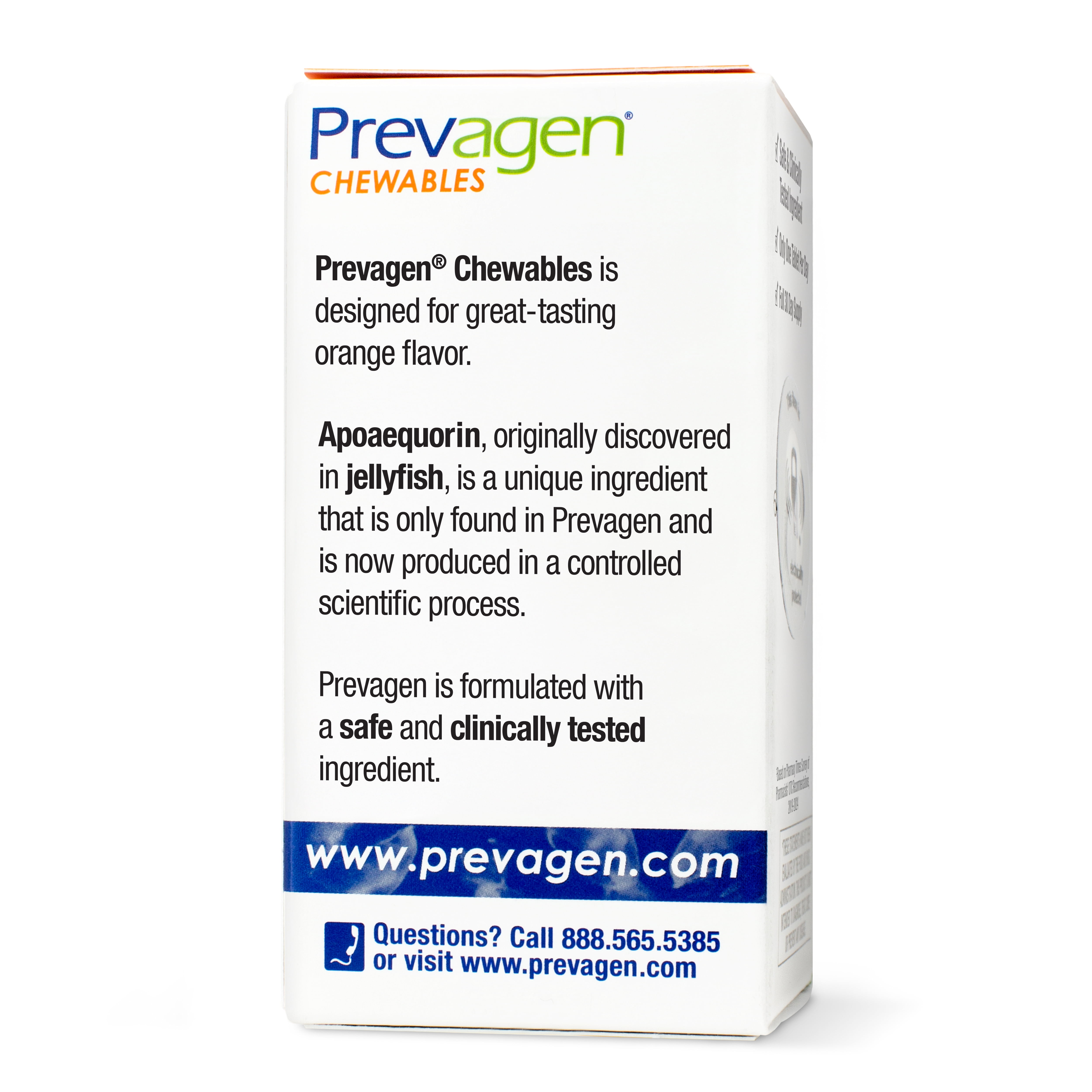 PREVAGEN REGULAR STRENGTH ORANGE CHEWABLES 30CT 1 PACK APOAEQUORIN & VITAMIN D BOOST CONCENTRATION BRAIN HEALTH