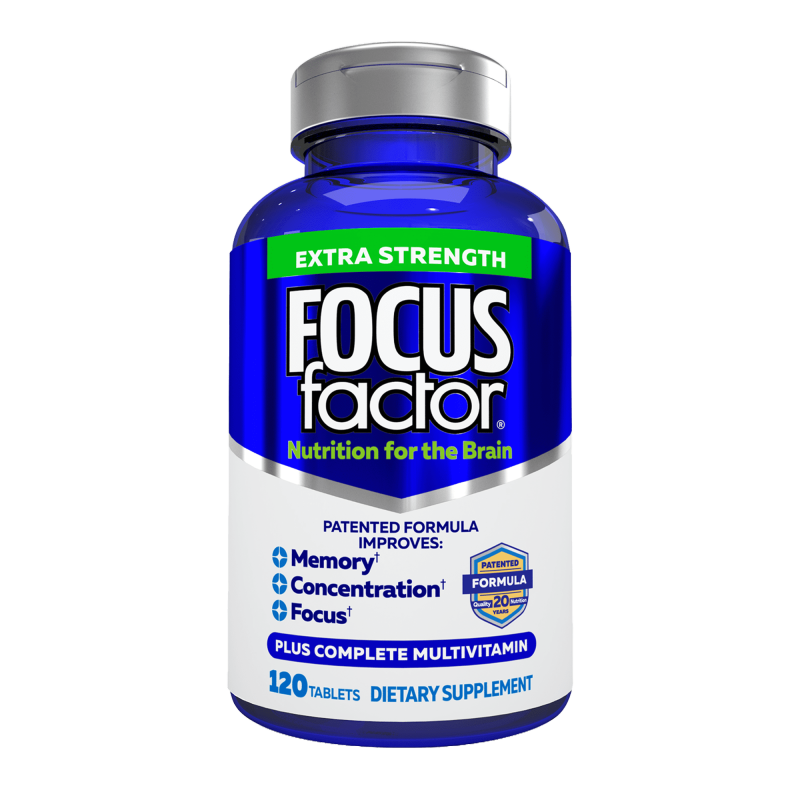 FOCUS FACTOR EXTRA STRENGTH 120 COUNT BRAIN SUPPLEMENT MEMORY FOCUS BOOST
