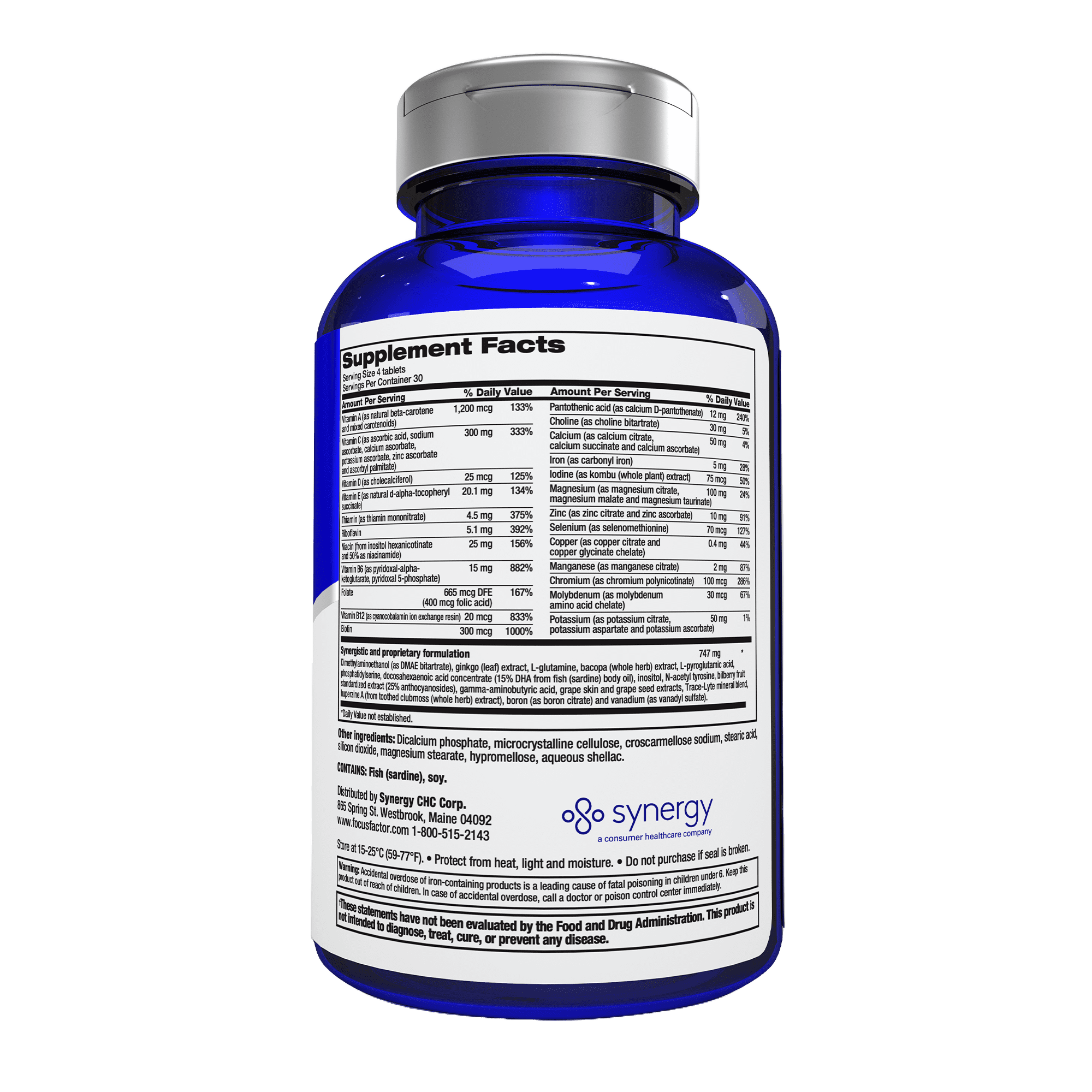 FOCUS FACTOR EXTRA STRENGTH 120 COUNT BRAIN SUPPLEMENT MEMORY FOCUS BOOST
