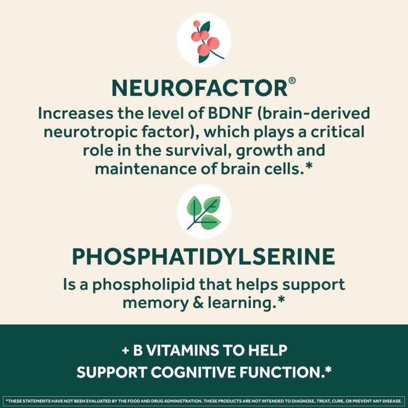 NEURIVA PLUS BRAIN HEALTH SUPPLEMENT | VITAMINS B12 & B6 | MEMORY FOCUS SUPPORT | 30CT CAPSULES
