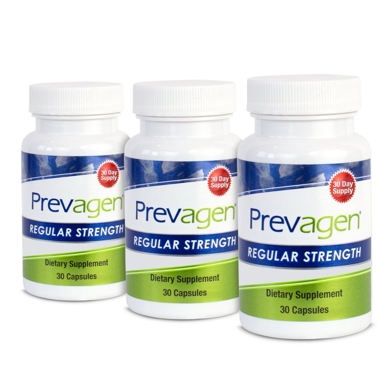 PREVAGEN REGULAR STRENGTH CAPSULES 30CT 3 PACK WITH APOAEQUORIN AND VITAMIN D