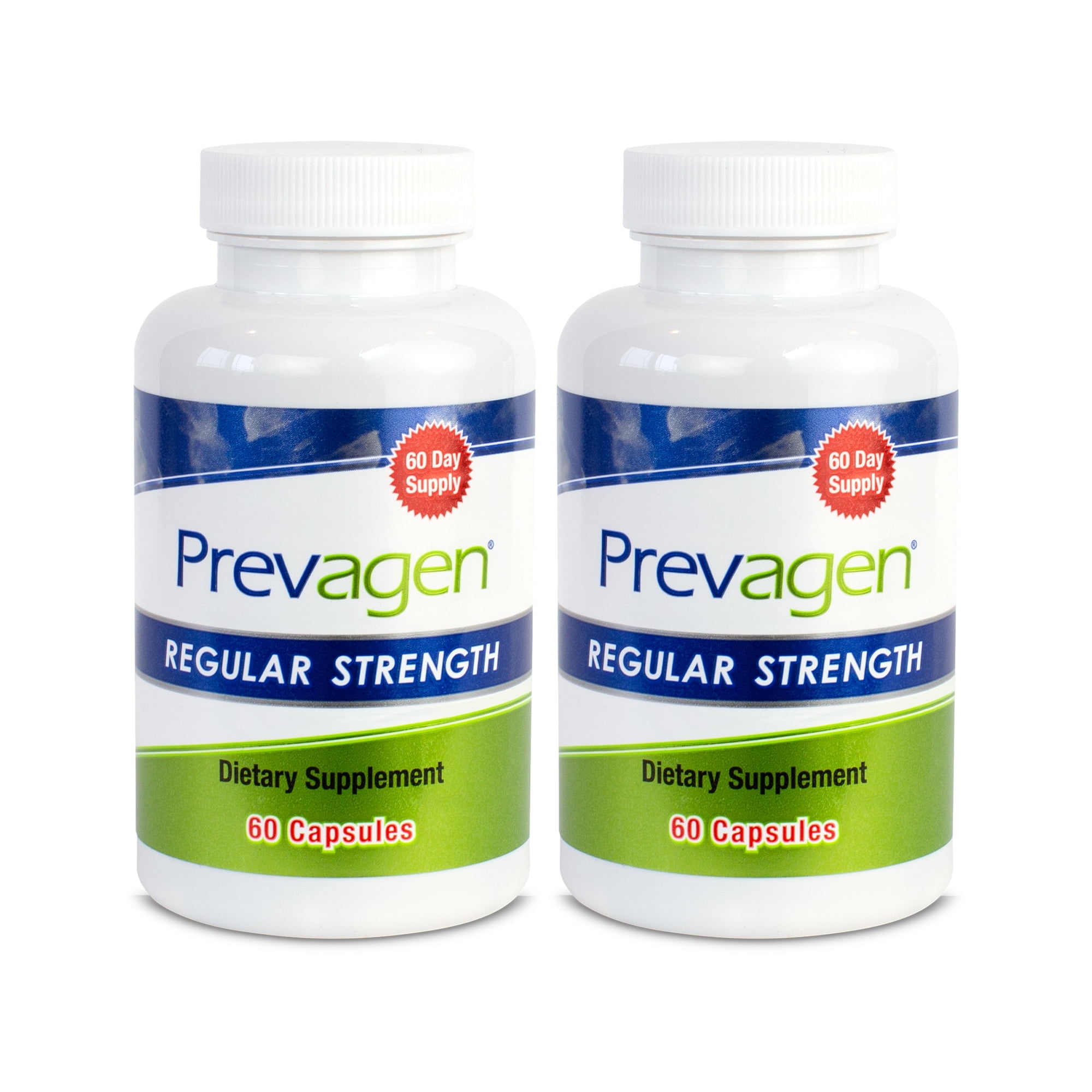 PREVAGEN REGULAR STRENGTH CAPSULES 60CT 2 PACK WITH APOAEQUORIN AND VITAMIN D FOR BRAIN HEALTH