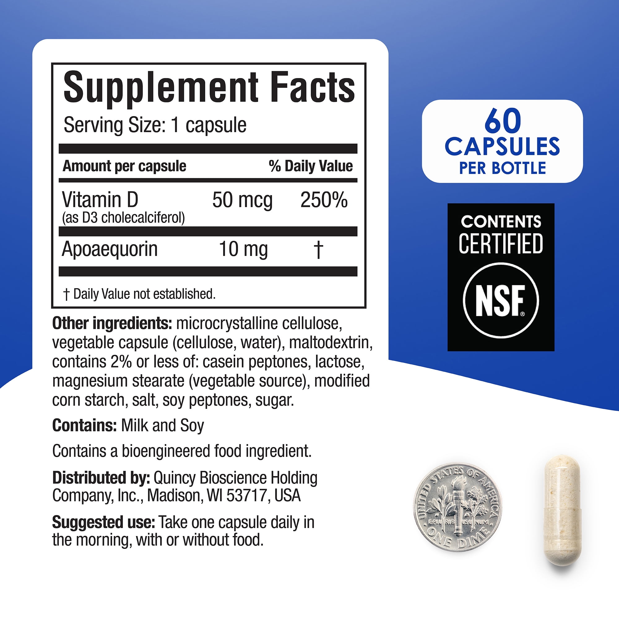 PREVAGEN REGULAR STRENGTH CAPSULES 60CT 2 PACK WITH APOAEQUORIN AND VITAMIN D FOR BRAIN HEALTH