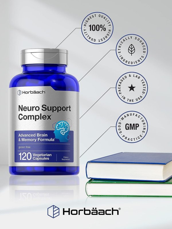 HORBAACH BRAIN SUPPORT SUPPLEMENT 120 CAPSULES VEGETARIAN FORMULA FOR MEN AND WOMEN