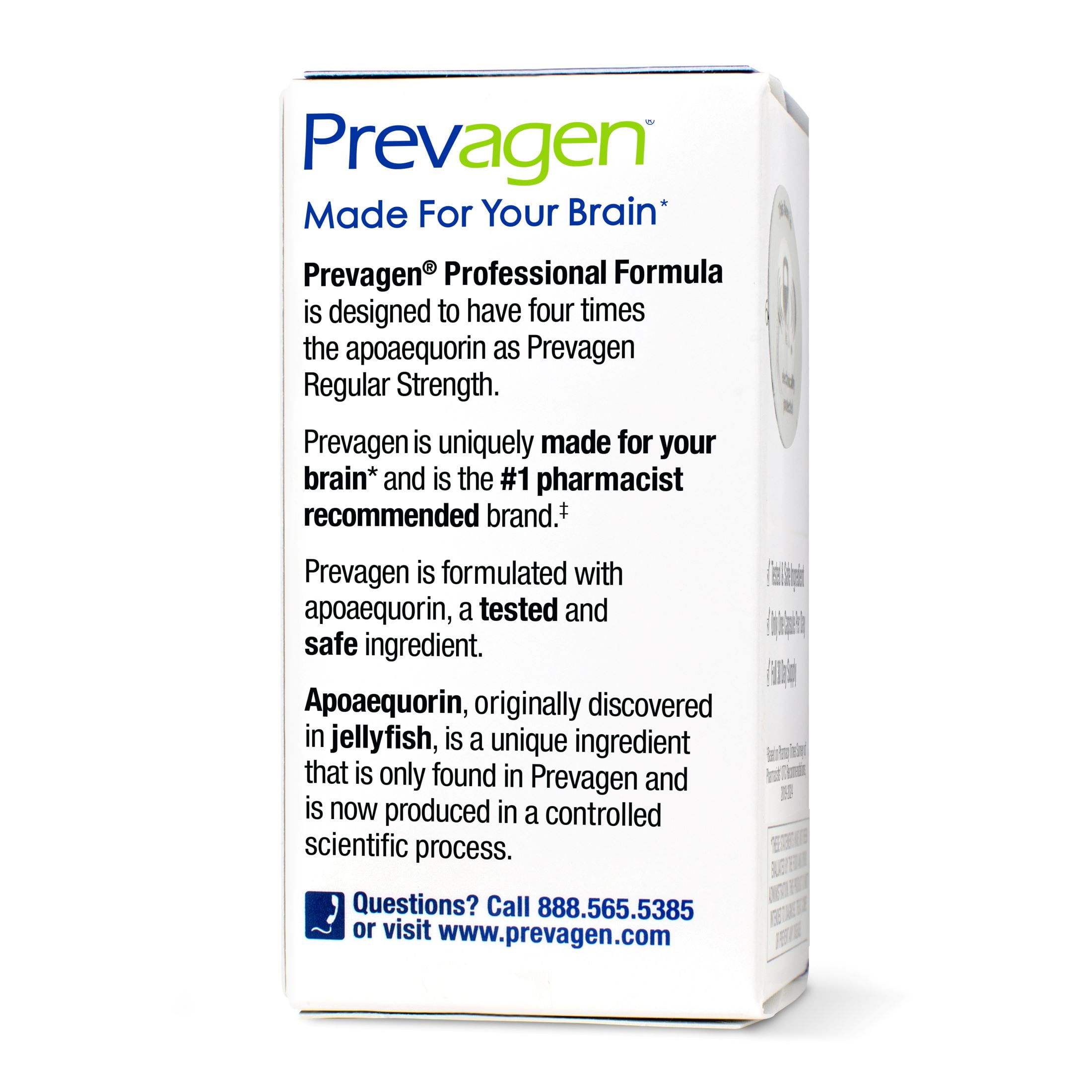 PREVAGEN PROFESSIONAL FORMULA CAPSULES 30CT 1 PACK WITH APOAEQUORIN & VITAMIN D