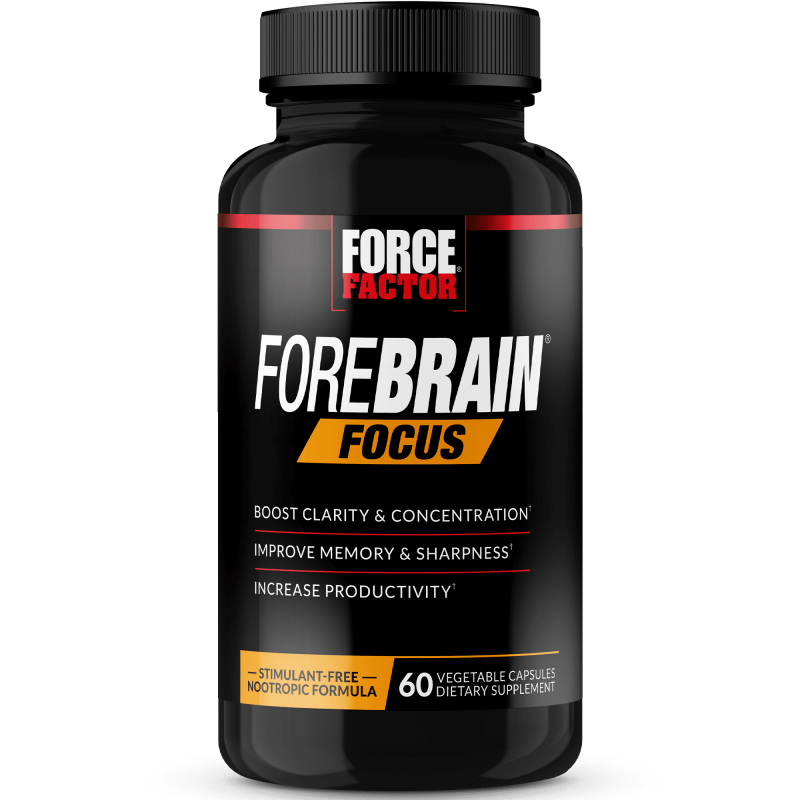 FORCE FACTOR FOREBRAIN FOCUS NOOTROPIC CAPSULES BRAIN HEALTH SUPPLEMENT 60 COUNT.