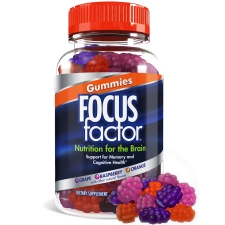 FOCUS FACTOR GUMMIES 60 COUNT MEMORY BRAIN HEALTH SUPPLEMENT HUPERZINE BACOPA MONNIERI