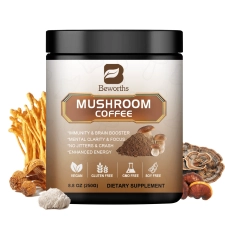 BEWORTHS MUSHROOM COFFEE POWDER SUPPLEMENTS BRAIN MEMORY FOCUS IMMUNE FUNCTION 8.8OZ