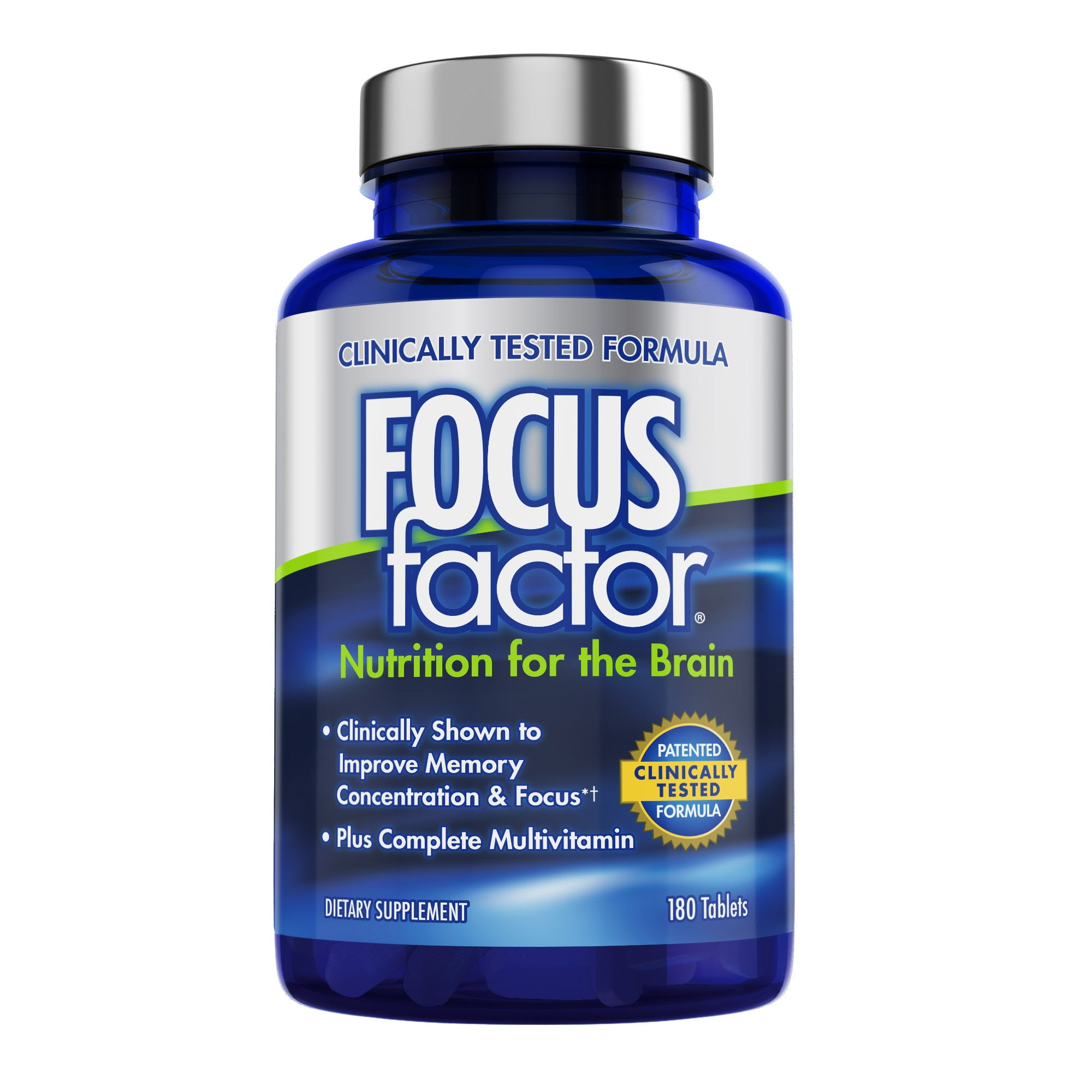 FOCUSFACTOR BRAIN NUTRITION DIETARY SUPPLEMENT 180 TABLETS FOR ENHANCED COGNITIVE HEALTH