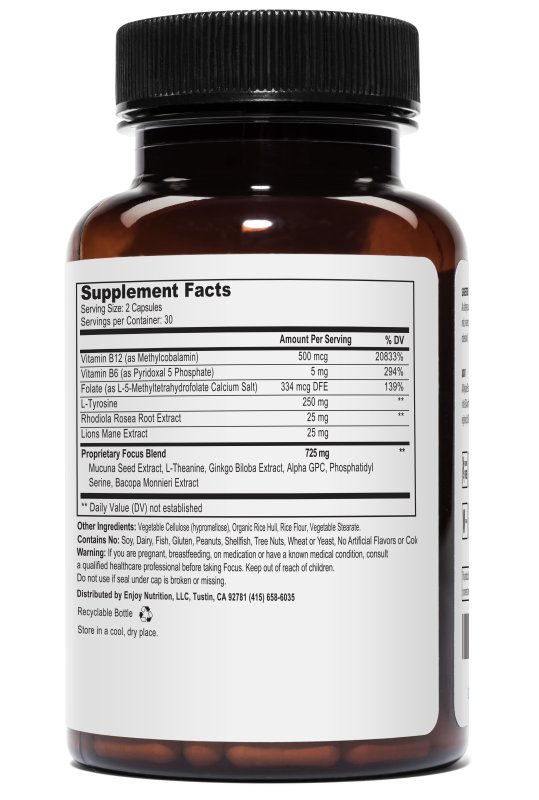 WEYLAND NOOTROPICS BRAIN SUPPORT CLARITY MEMORY FOCUS SUPPLEMENT 60 VEGETARIAN CAPSULES