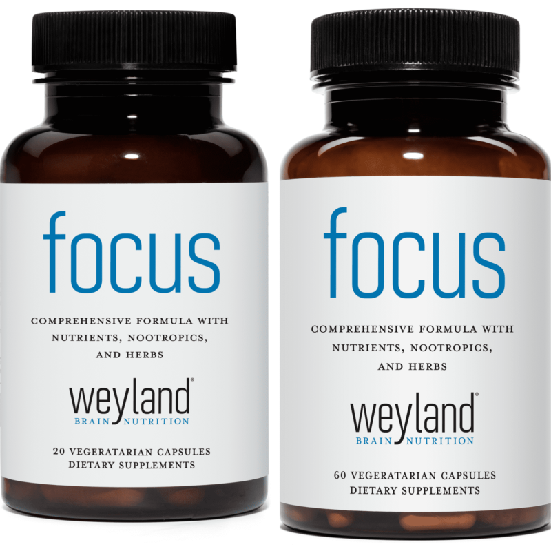 WEYLAND NOOTROPICS BRAIN SUPPORT CLARITY MEMORY FOCUS SUPPLEMENT 60 VEGETARIAN CAPSULES