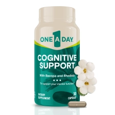 ONE A DAY COGNITIVE BRAIN SUPPLEMENT WITH BACOPA 30 CAPSULES FOR ENHANCED FOCUS AND MEMORY
