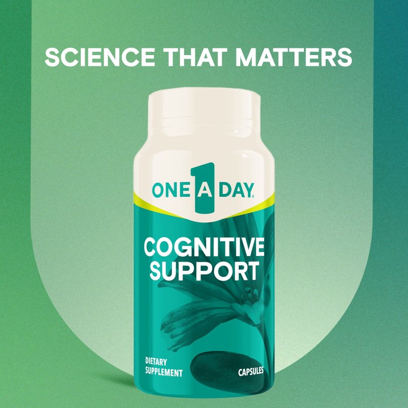 ONE A DAY COGNITIVE BRAIN SUPPLEMENT WITH BACOPA 30 CAPSULES FOR ENHANCED FOCUS AND MEMORY