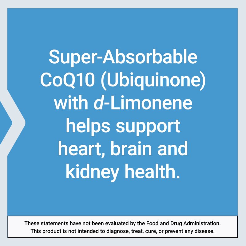 LIFE EXTENSION COQ10 WITH D-LIMONENE 50MG: HIGH ABSORPTION UBIQUINONE KANEKA Q10 FOR ENERGY, HEART & BRAIN HEALTH - NON-GMO, GLUTEN FREE - 60 SOFTGELS