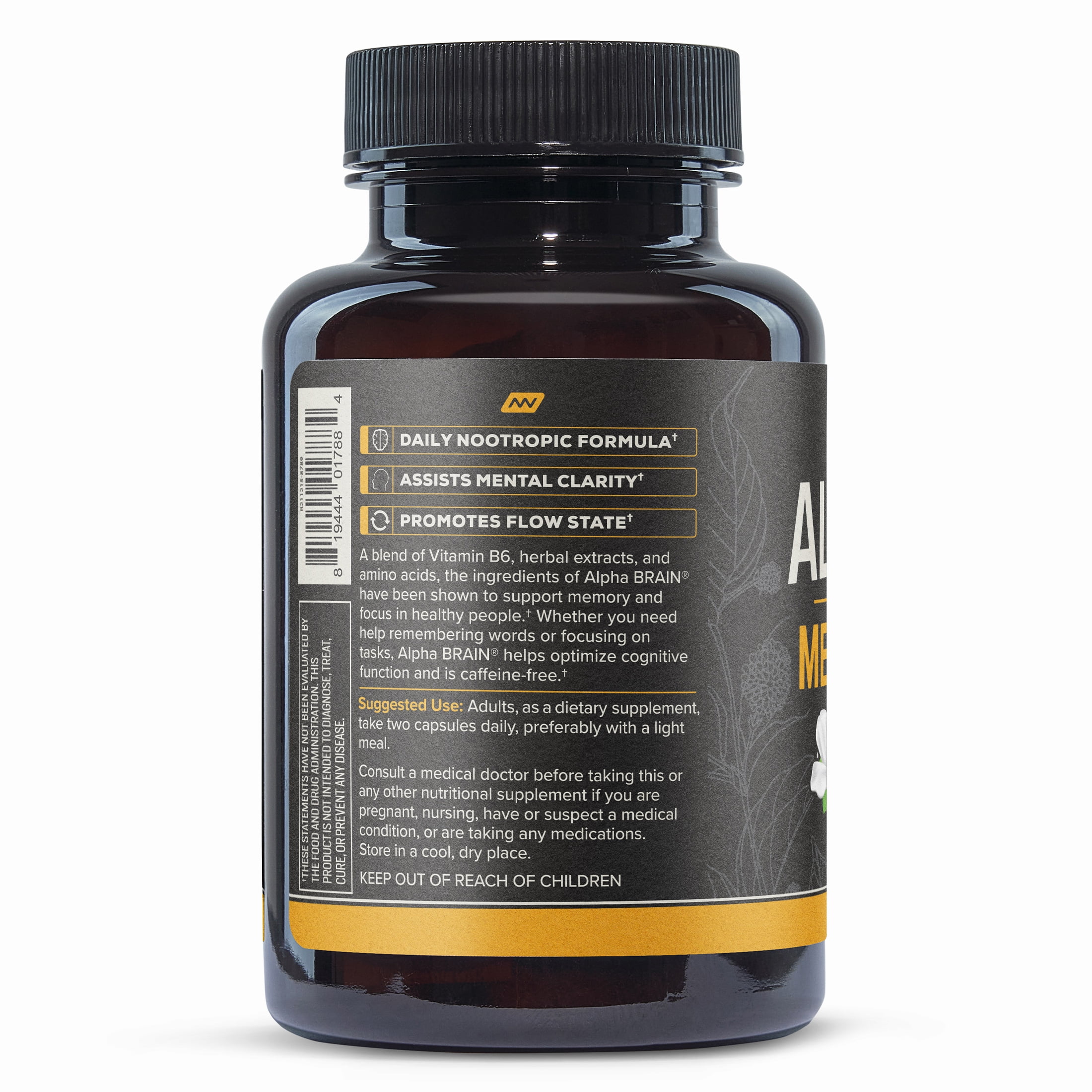 ONNIT ALPHA BRAIN BRAIN HEALTH SUPPLEMENT MEMORY FOCUS SUPPORT 30 CT