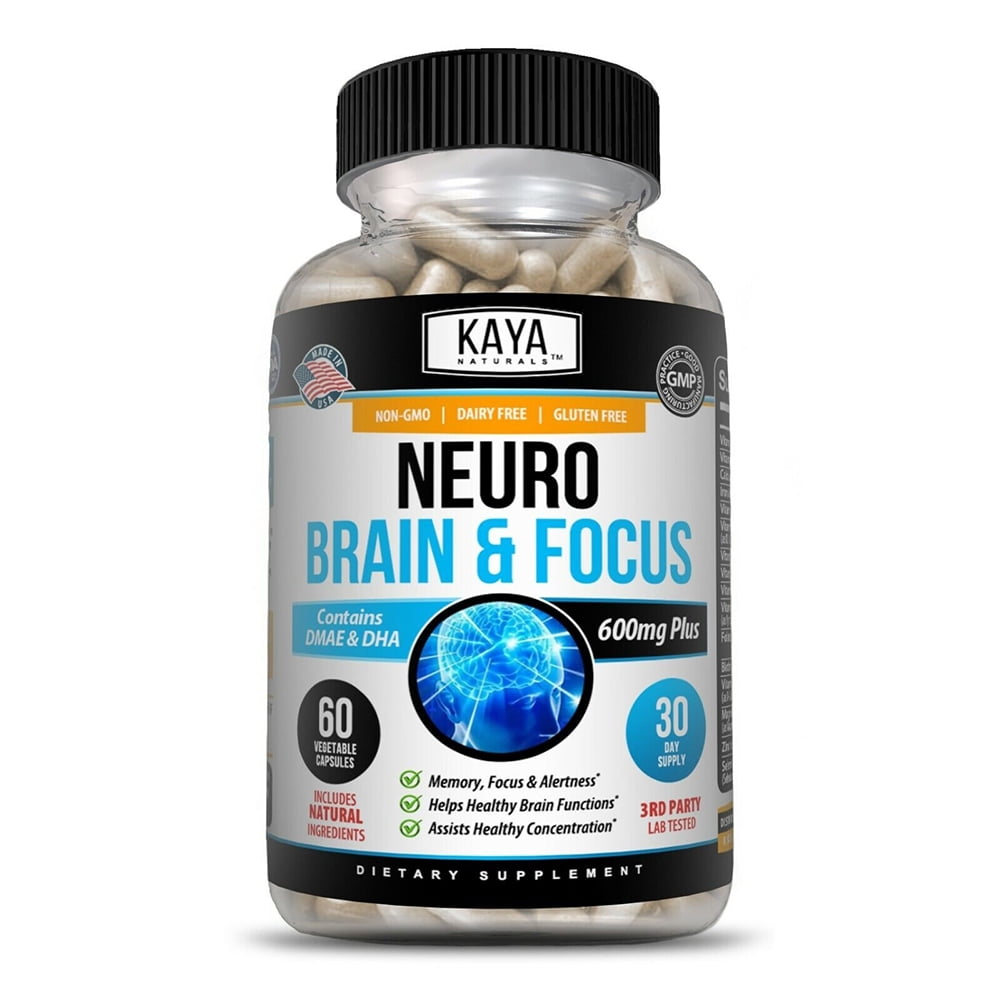 KAYA NATURALS NEURO BRAIN FOCUS MEMORY FUNCTION CLARITY NOOTROPIC SUPPLEMENT 2 PACK