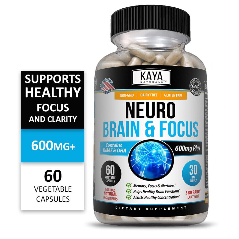 KAYA NATURALS NEURO BRAIN FOCUS MEMORY FUNCTION CLARITY NOOTROPIC SUPPLEMENT 2 PACK