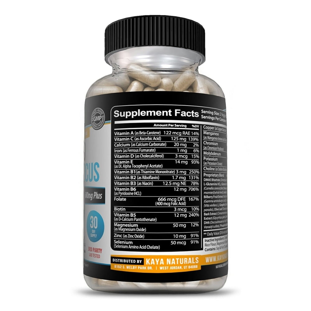 KAYA NATURALS NEURO BRAIN FOCUS MEMORY FUNCTION CLARITY NOOTROPIC SUPPLEMENT 2 PACK