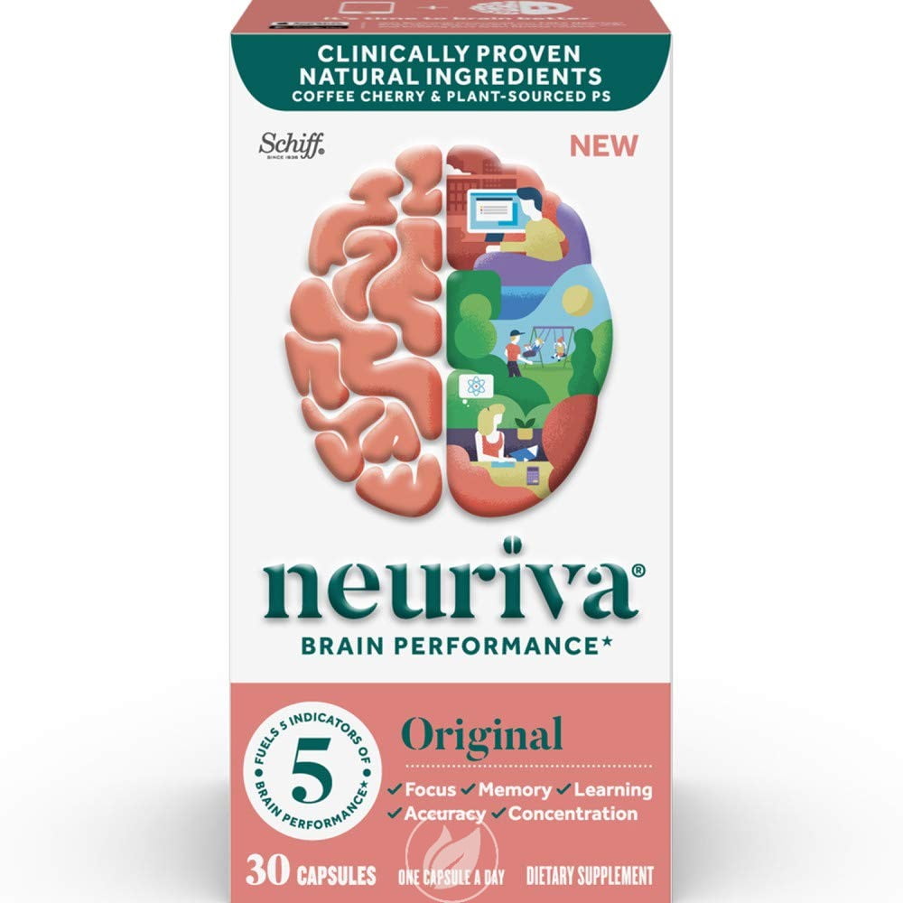 NEURIVA BRAIN PERFORMANCE 30 CT - PACK OF 4 - BOOST MENTAL PERFORMANCE