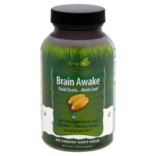 IRWIN NATURALS BRAIN AWAKE HIGH PERFORMANCE BOOSTER SOFTGELS 60 CT - PACK OF 6