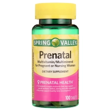 SPRING VALLEY PRENATAL MULTIVITAMIN MULTIMINERAL TABLETS 100 COUNT FOR PREGNANT AND NURSING WOMEN - DIETARY SUPPLEMENT