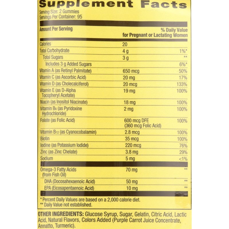SPRING VALLEY PRENATAL MULTIVITAMIN GUMMIES DHA FOLIC ACID 190 COUNT FOR MOTHER AND BABY