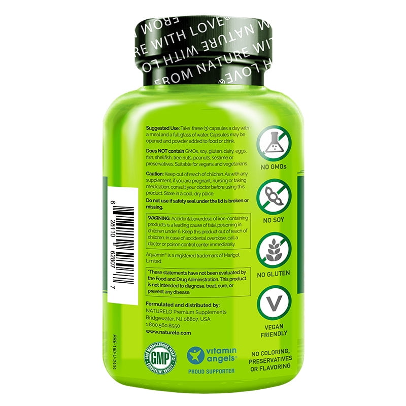 NATURELO PRENATAL MULTIVITAMIN GENTLE CHELATED IRON METHYL FOLATE PLANT CALCIUM CHOLINE VEGAN VEGETARIAN NON-GMO GLUTEN FREE 180 CAPSULES