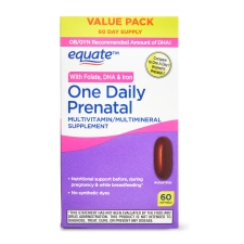 EQUATE ONE DAILY PRENATAL SOFTGELS MULTIVITAMIN MULTIMINERAL SUPPLEMENT 60 COUNT VALUE PACK FOR AMERIKASEPETIM