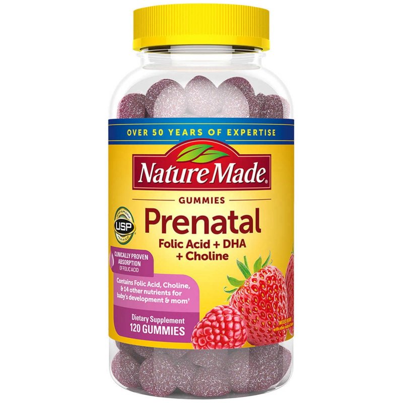 NATURE MADE PRENATAL GUMMIES 120 COUNT FOR HEALTHY PREGNANCY
