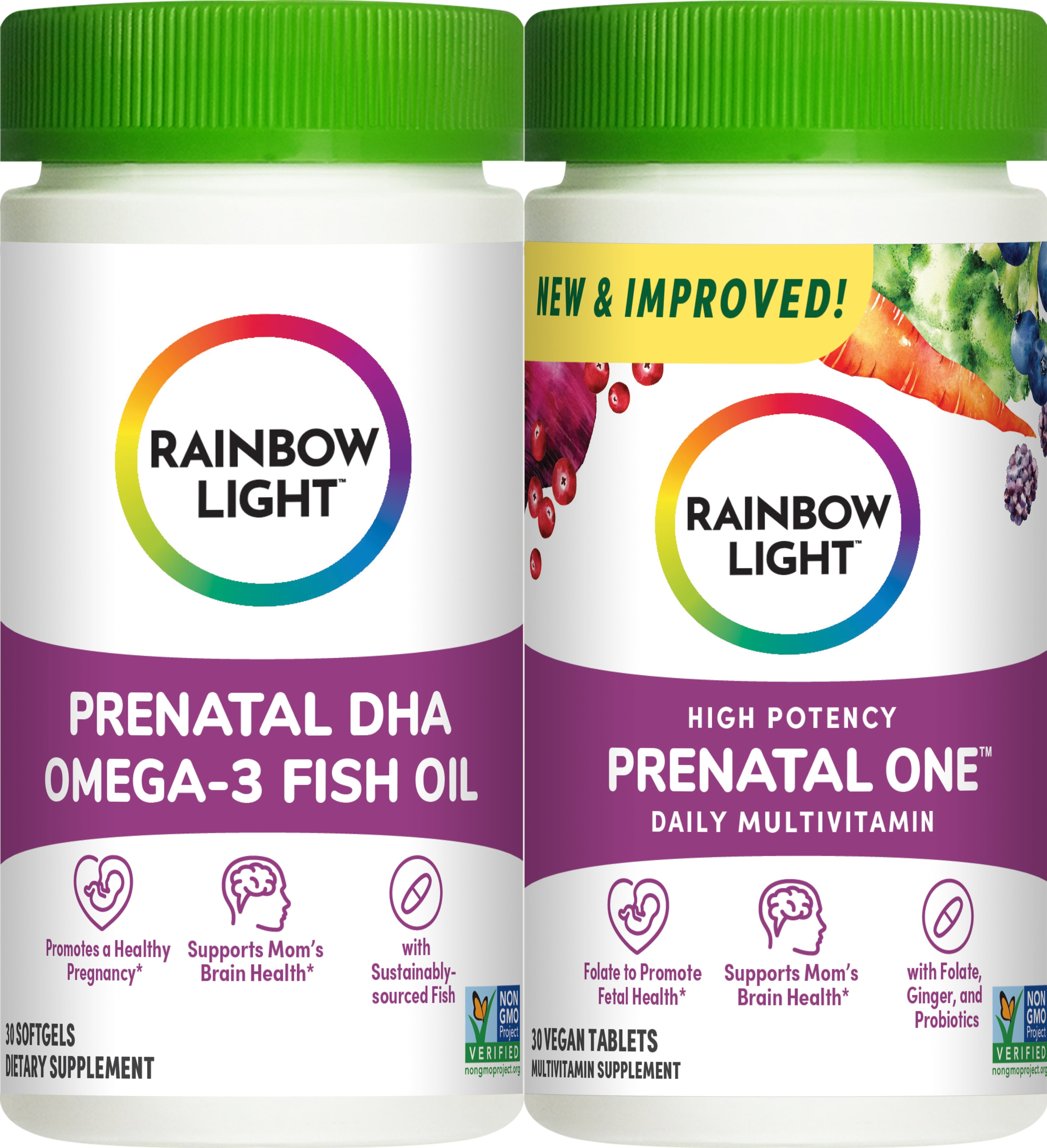 RAINBOW LIGHT PRENATAL DAILY DUO MULTIVITAMIN DHA TABLETS SOFTGELS 60 COUNT FOR HEALTH