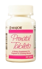 MAJOR PRENATAL VITAMIN SUPPLEMENT - 100 TABLETS BOTTLE