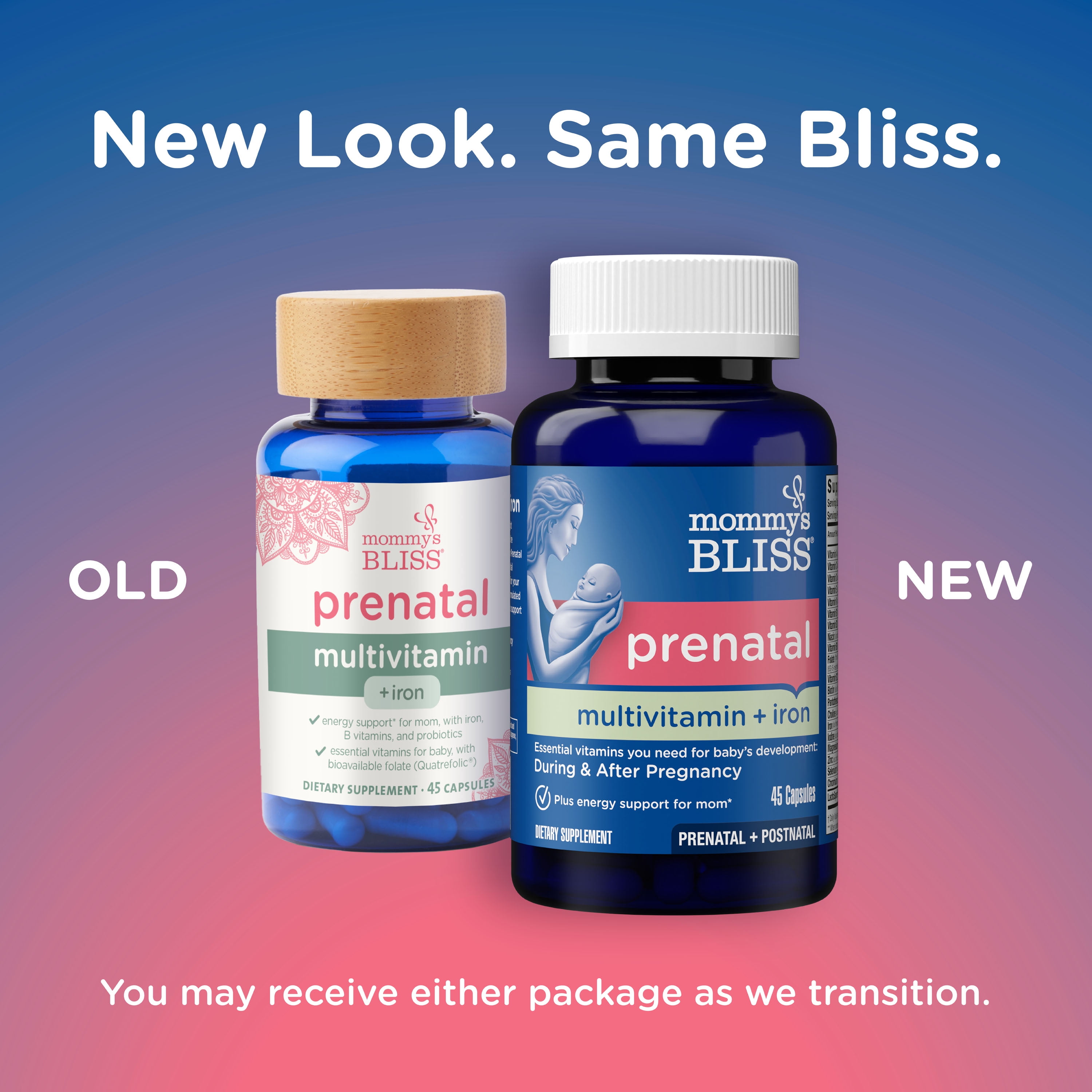 MOMMYS BLISS PRENATAL MULTIVITAMIN PLUS IRON 45 CAPS