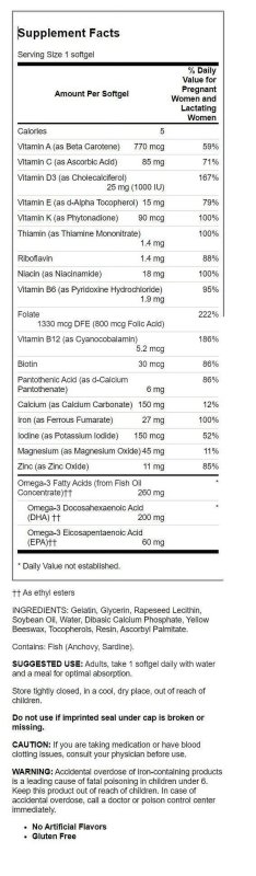 NATURE MADE PRENATAL FOLIC ACID DHA 90 SOFTGELS BY NATURE MADE