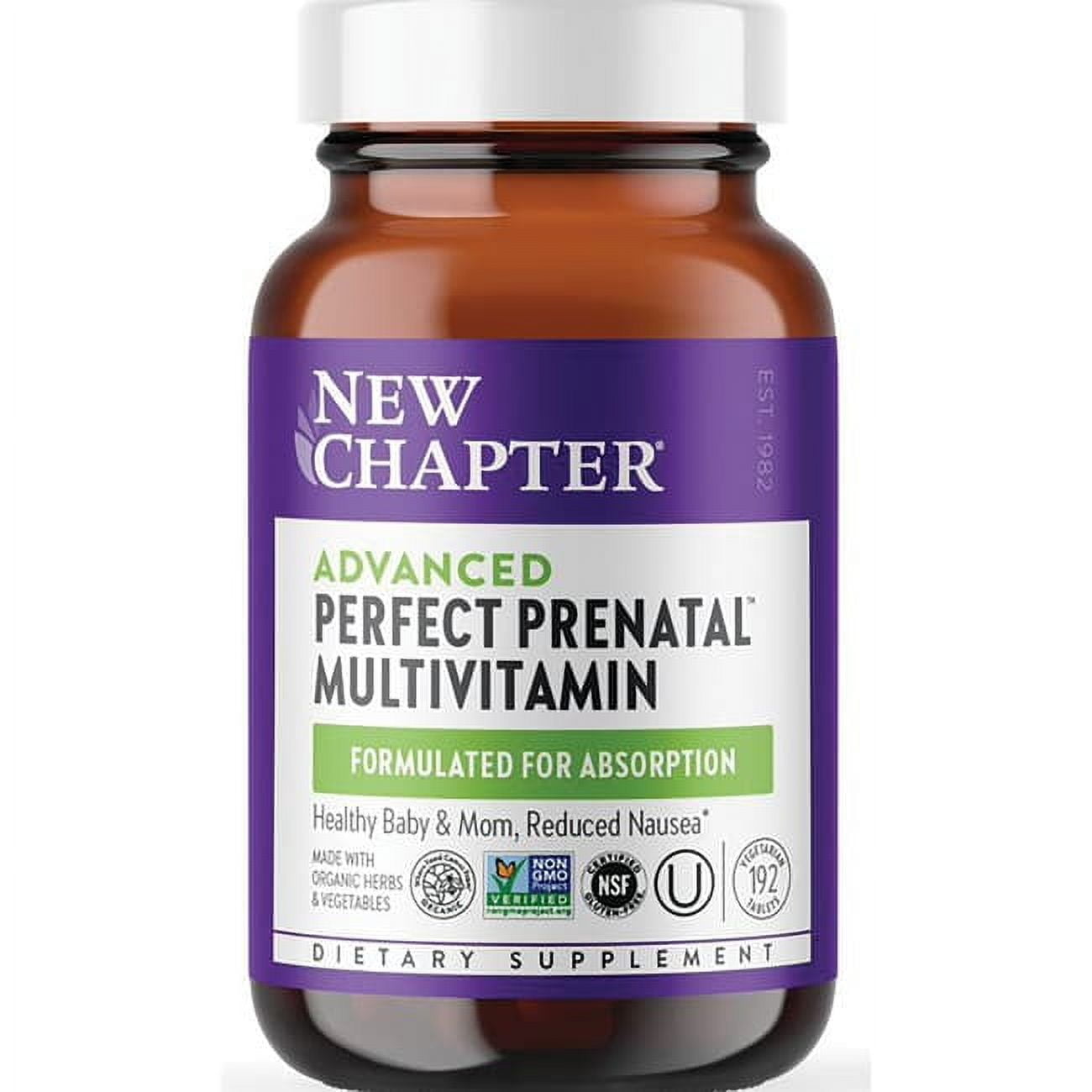 NEW CHAPTER PERFECT PRENATAL MULTIVITAMIN 192 COUNT TABLETS