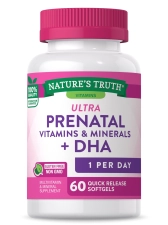 NATURE'S TRUTH PRENATAL VITAMINS DHA FOLIC ACID 60 SOFTGELS