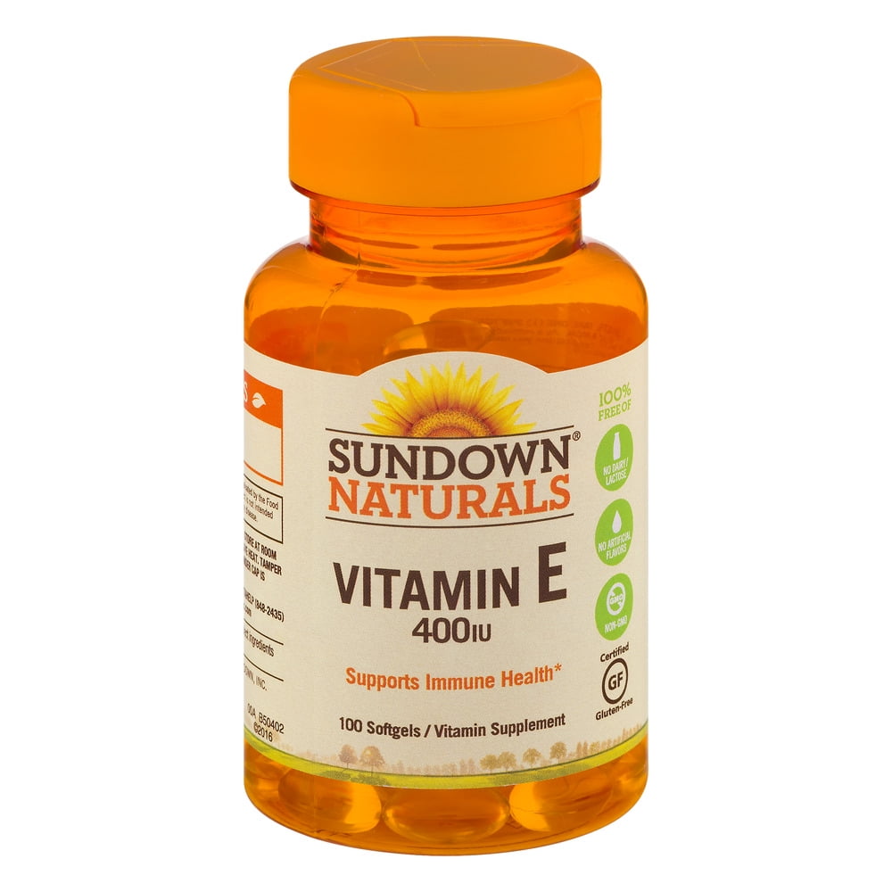 SUNDOWN VITAMIN E 400 IU SOFTGELS 100 COUNT FOR HEALTH AND WELLNESS