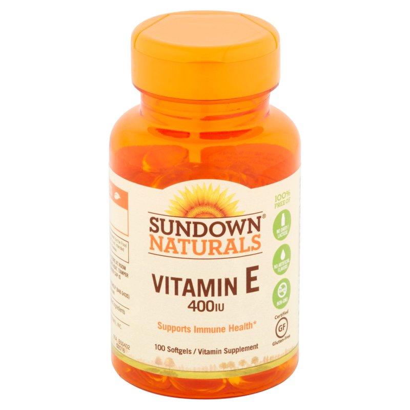 SUNDOWN VITAMIN E 400 IU SOFTGELS 100 COUNT FOR HEALTH AND WELLNESS