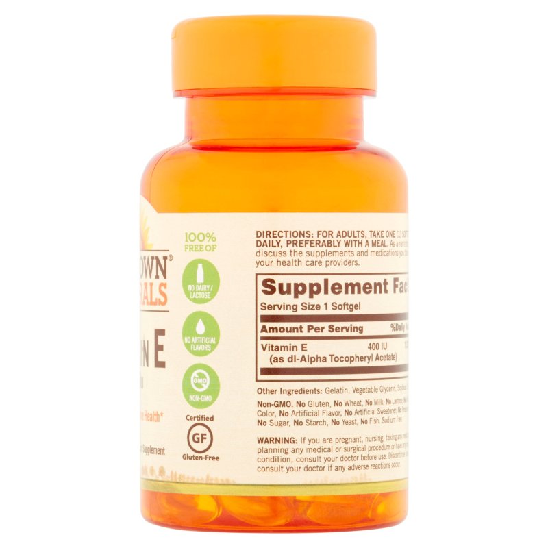 SUNDOWN VITAMIN E 400 IU SOFTGELS 100 COUNT FOR HEALTH AND WELLNESS