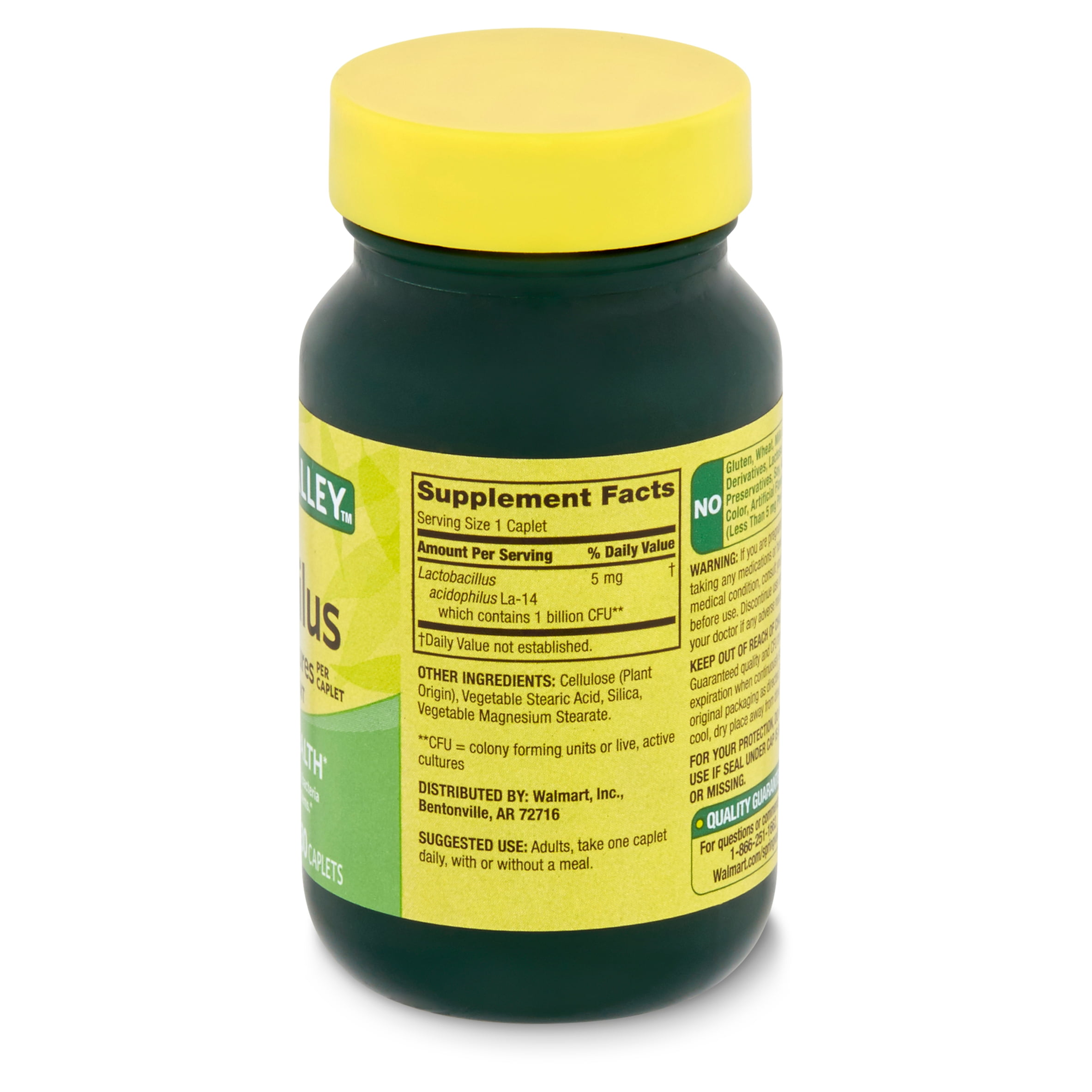 SPRING VALLEY ACIDOPHILUS PROBIOTIC SUPPLEMENT 30 COUNT