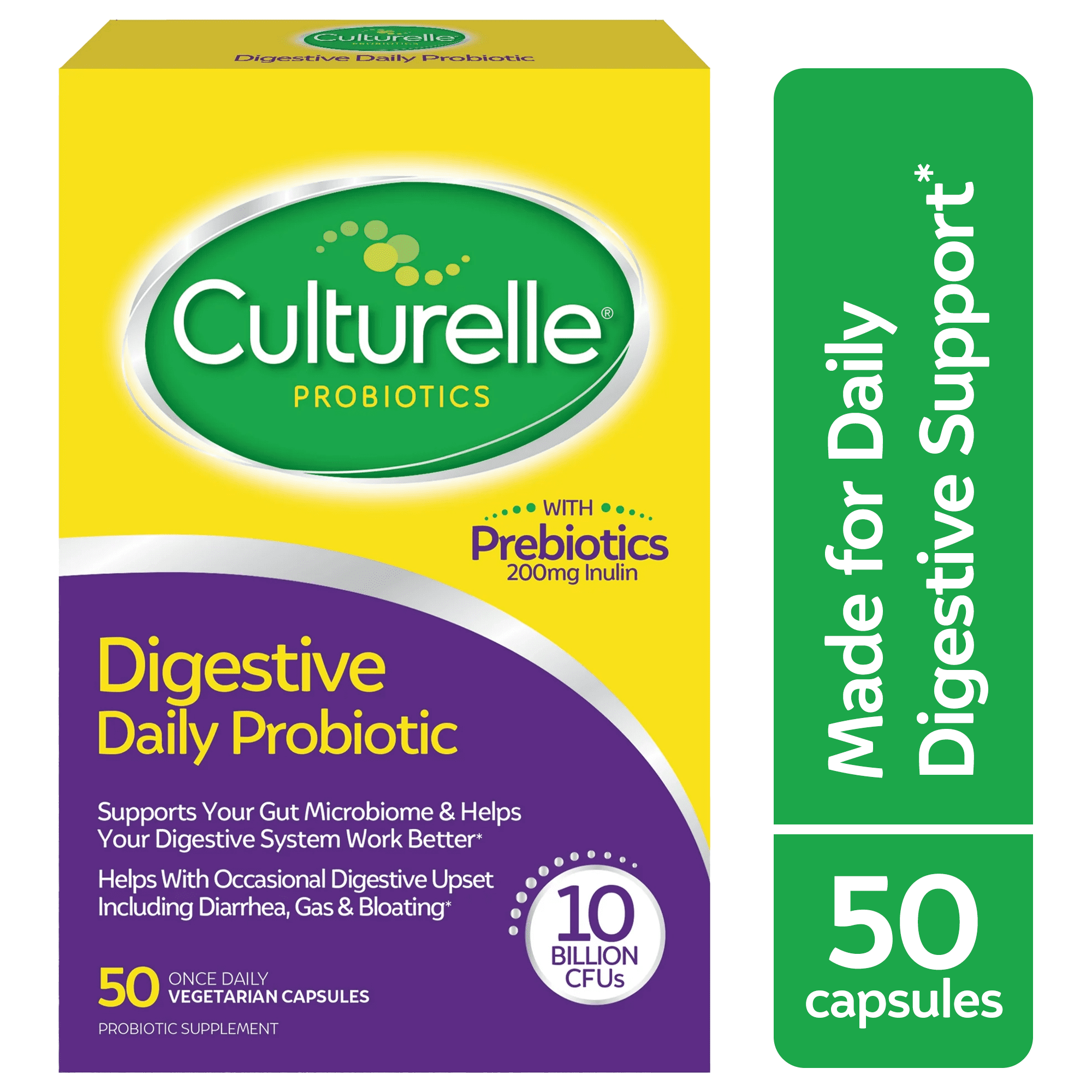 CULTURELLE DIGESTIVE HEALTH DAILY PROBIOTIC SUPPLEMENT 50 COUNT FOR GUT HEALTH BOOST