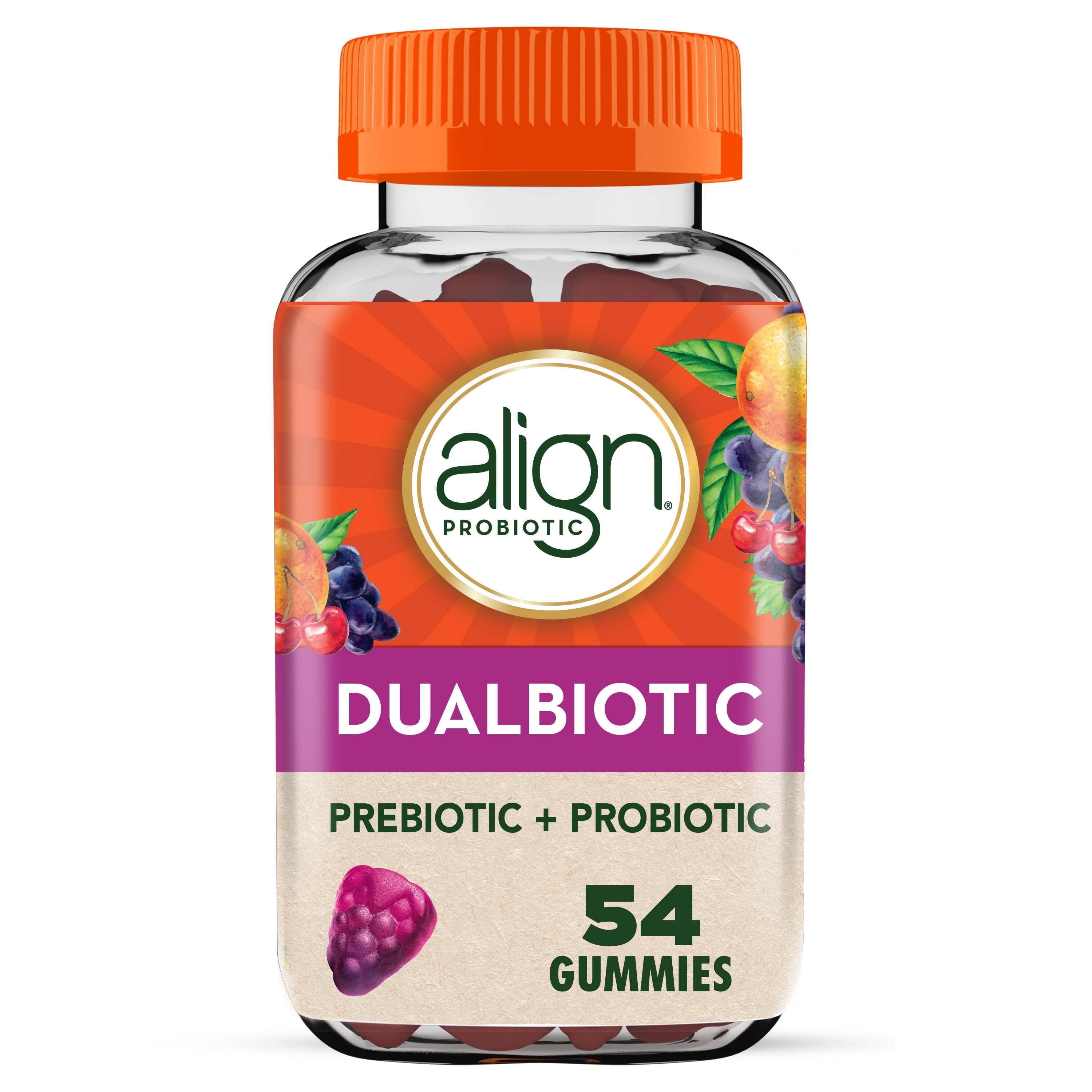 ALIGN PROBIOTIC DUALBIOTIC GUMMIES DAILY PREBIOTIC PROBIOTIC SUPPLEMENT 54 COUNT