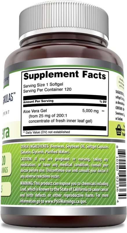 AMAZING FORMULAS ALOE VERA 5000 MG SOFTGELS - 120 CAPSULES