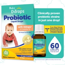 DDROPS PROBIOTIC LIQUID DROPS WITH VITAMIN D 0.07 FL OZ