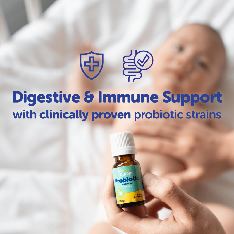 DDROPS PROBIOTIC LIQUID DROPS WITH VITAMIN D 0.07 FL OZ