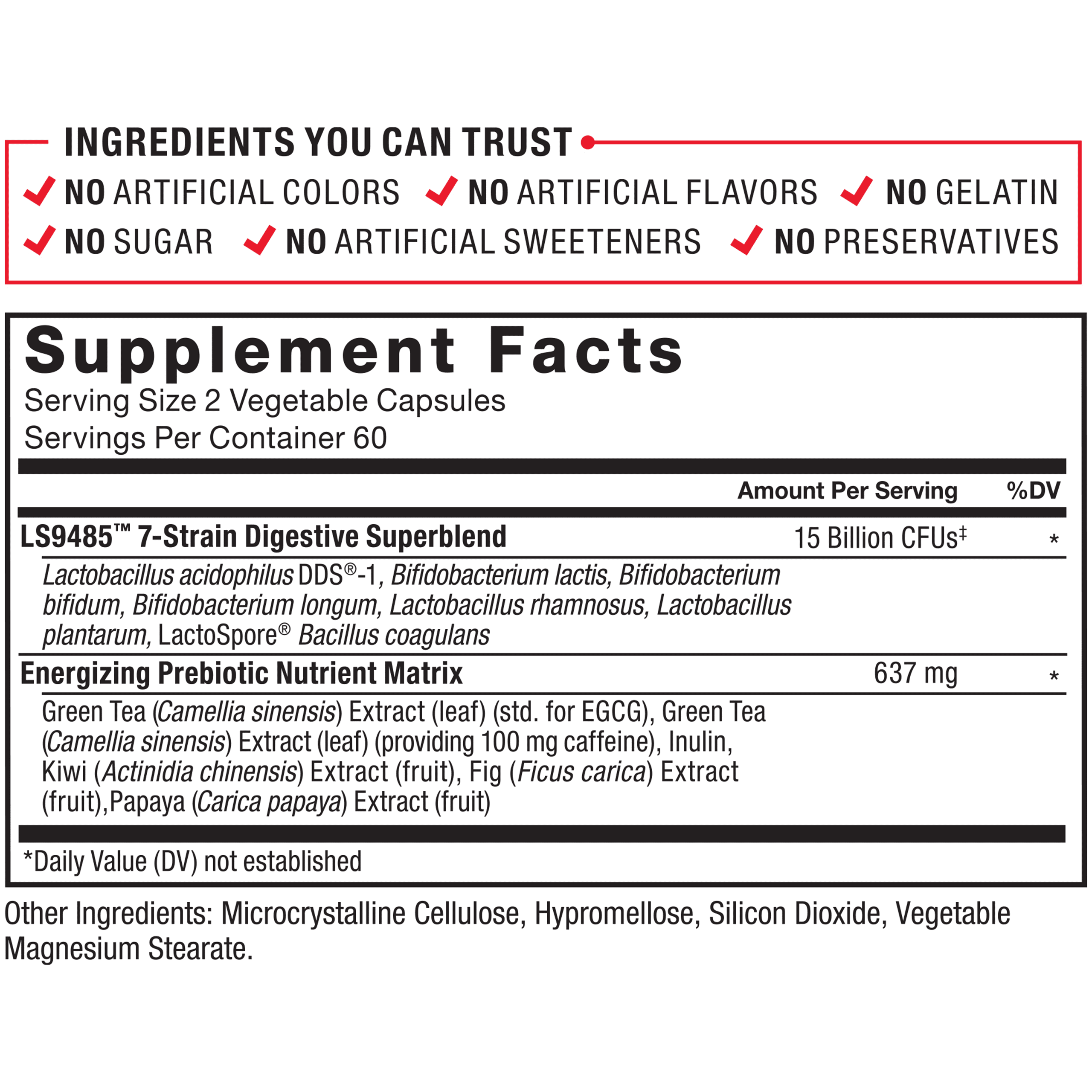 EXTRA STRENGTH PROBIOTIC SUPPLEMENT FOR WEIGHT LOSS AND DIGESTIVE HEALTH, 120 CAPSULES