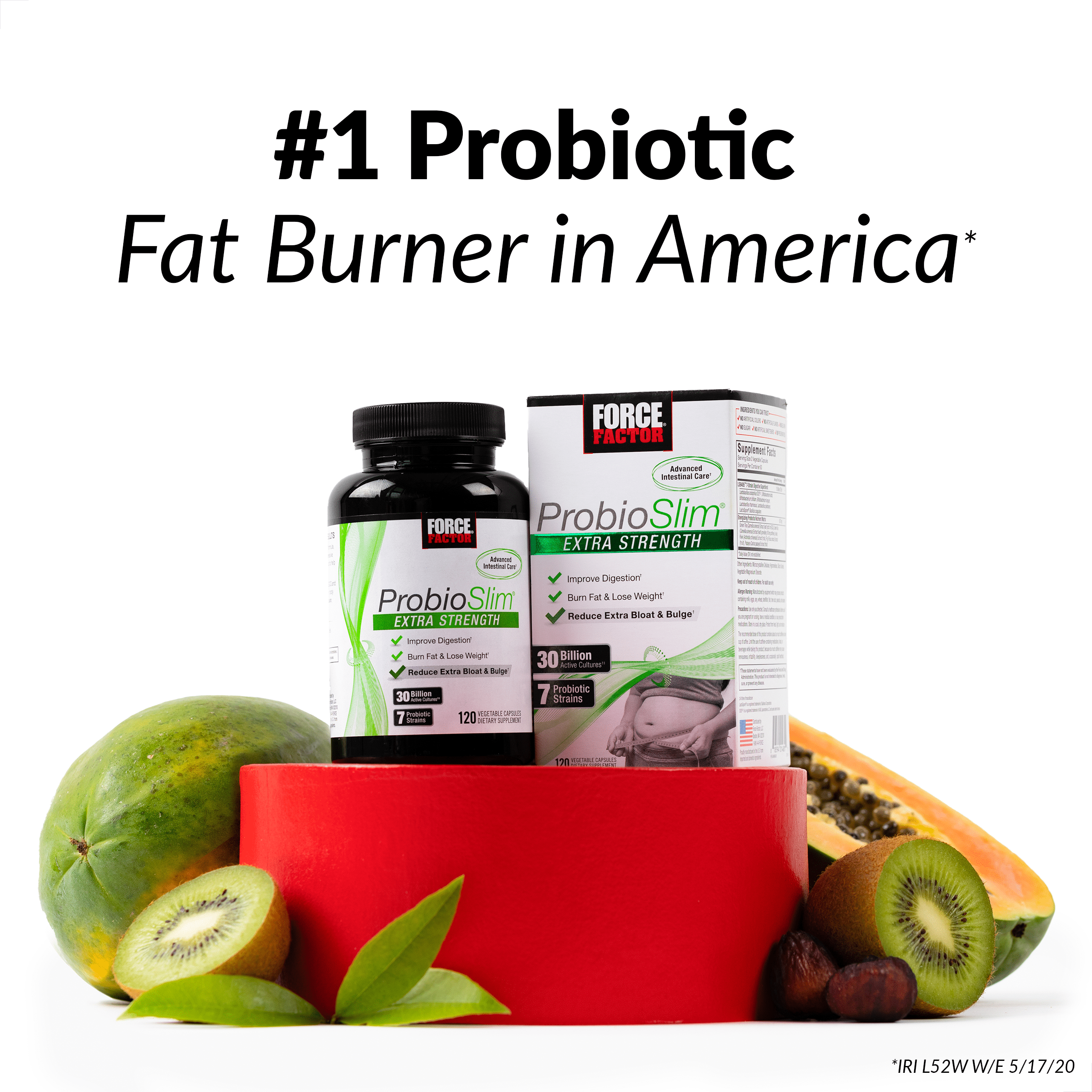 EXTRA STRENGTH PROBIOTIC SUPPLEMENT FOR WEIGHT LOSS AND DIGESTIVE HEALTH, 120 CAPSULES
