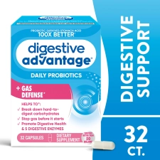 DIGESTIVE ADVANTAGE GAS DEFENSE PROBIOTICS FOR WOMEN MEN DIGESTIVE ENZYMES GUT HEALTH 32 CAPSULES